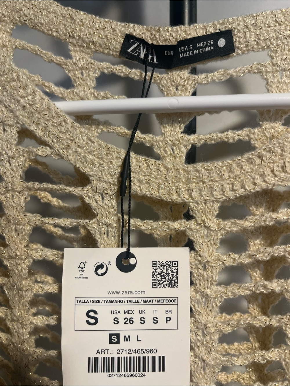 NWT Zara Open Knit Mesh Tunic Maxi Dress / Coverup - Cream - Size
Small - Picture 7 of 10